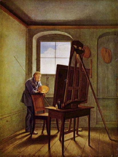 Georg Friedrich Kersting Caspar David Friedrich in his Studio oil painting picture